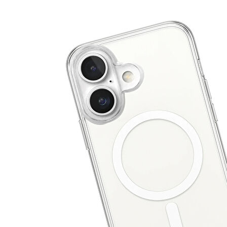 iPhone 17 Kılıf Magsafe Özellikli Şeffaf Silikon Kapak