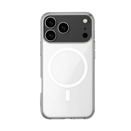 iPhone 17 Pro Kılıf Magsafe Özellikli Şeffaf Silikon Kapak
