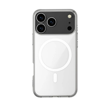 iPhone 17 Pro Max Kılıf Magsafe Özellikli Şeffaf Silikon Kapak