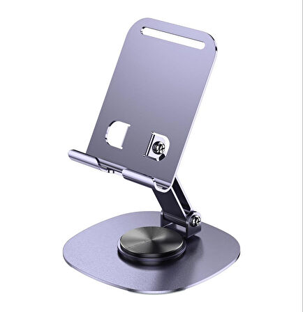 FitPlus K72 Metal 360 Döner Katlanır Masaüstü Telefon ve Tablet Standı