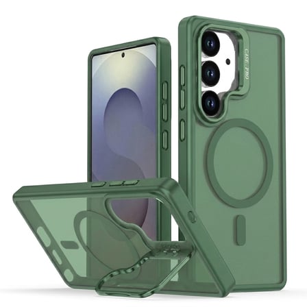 Samsung Galaxy S24 Kılıf Armor Seri Magsafe Uyumlu Stand Özellikli Kamera Lensli Kapak
