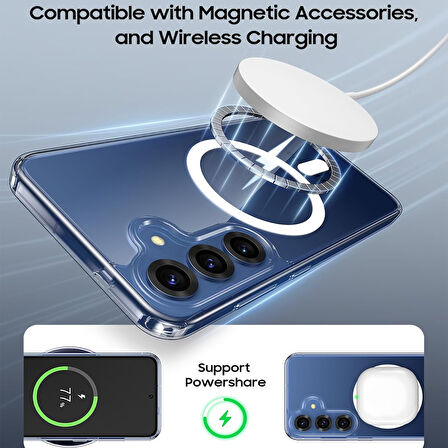 Samsung Galaxy A26 Kılıf Magsafe Özellikli Şeffaf Silikon Kapak