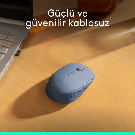  Logitech M171 USB Alıcılı Kablosuz Kompakt Mouse - Açık Mavi