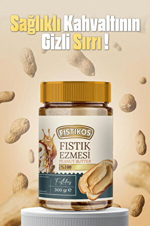 %100 Şekersiz Yer Fıstığı Ezmesi 300 G