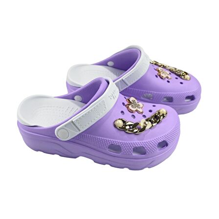 SİA ÇANTA TAŞLI SÜSLÜ KELEBEKLİ ZİNCİRLİ  A KALİTE YÜKSEK TOPUK  HAFİF RAHAT CROCS TERLİK