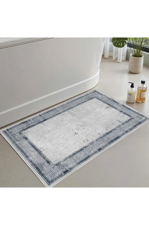 Banyo Paspası, Yumuşak Banyo Halısı, Kaymaz Dot Tabanlı, Yıkanabilir - 60x100