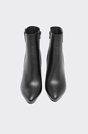 Hakiki Deri Tokalı Fermuarlı Kadın Bot