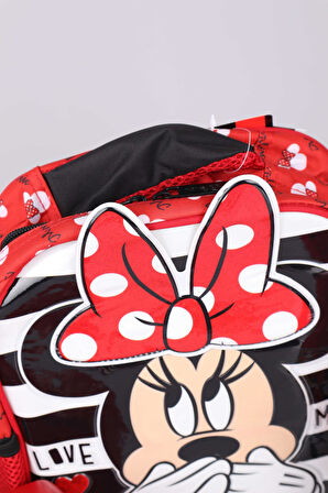 YENİ SEZON LİSANSLI MINNIE MOUSE ANAOKUL ÇANTASI,BESLENME KABI VE TRITAN MATARA 500 ML OKUL SETİ