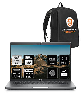 DELL Latitude 5450 Ultra 5 135U 24GB 256GB SSD 14'' FHD FDOS Taşınabilir Bilgisayar & PER4 ÇANTA