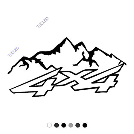 4x4 Dağ Off Road İçin Sticker 15cm