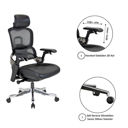 Casella Palma Fileli Yönetici Koltuğu | Ofi̇s Koltuğu | Ergonomik, Şık Ve Fonksiyonel