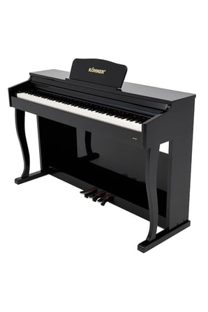 KÖHNER SLP-275 BK Dijital Konsol Piyano, Bluetooth, Tuş Hassasiyeti, 88 Tuşlu, Kapaklı
