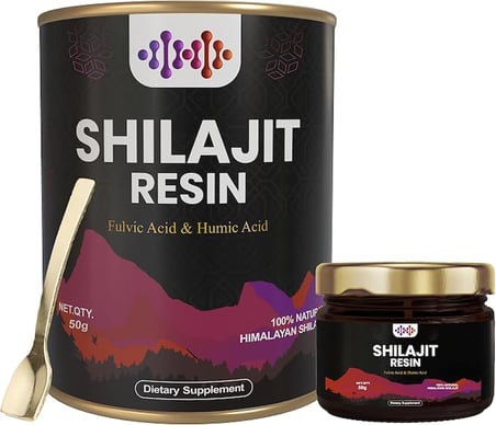 Pure Shilajit Resin – with Fulvic Acid & 87+ Trace Minerals exctracted from Himalaya – Natural Energy, Stamina & Vitality Supplement  50 g.