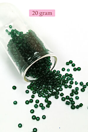 Dökme Cam Kum Boncuk (8/0) 3 mm - 4 Renk - Toplam 80 Gram - BNC419