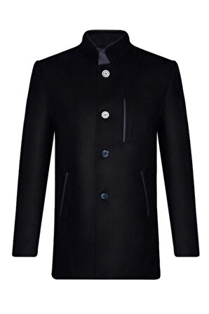 HAKİM YAKA LACİVERT KABAN