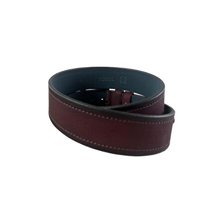 Fossil Bordo Suni Deri 4,5 cm Erkek Kemeri-115cm