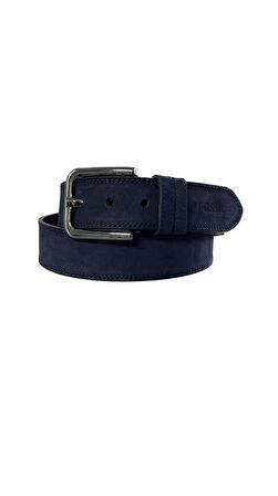  Fossil Lacivert Rengi Hakiki Deri  4 cm Erkek Kemeri -130 Cm