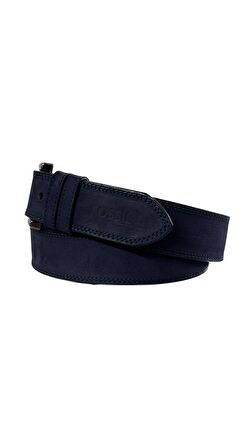  Fossil Lacivert Rengi Hakiki Deri  4 cm Erkek Kemeri -130 Cm