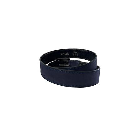  Fossil Lacivert Rengi Hakiki Deri  4 cm Erkek Kemeri -130 Cm