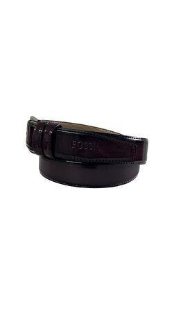 Fossil Bordo Rugan Suni Deri 3,5 cm Erkek Kemeri 120