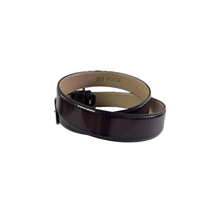 Fossil Bordo Rugan Suni Deri 3,5 cm Erkek Kemeri 110