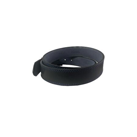  Fossil Siyah Çift Dikiş Suni Deri 4 cm Erkek Kemeri-130cm