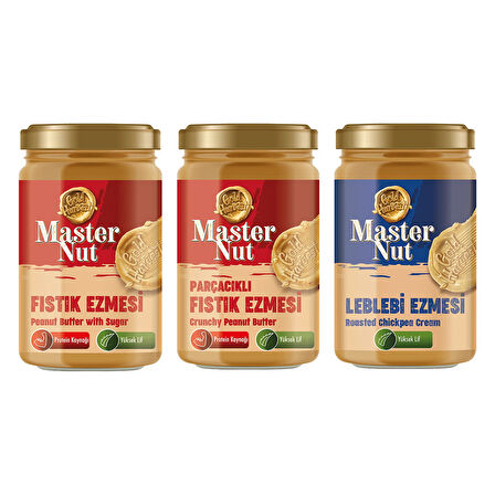 Master Nut Fıstık ve Leblebi Ezmesi 300 gr 3 lü Karma Paket