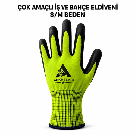İş Ve Bahçe Eldiveni Çok Amaçlı Kaymaz Nefes Alabilir Yeşil 1 Çift