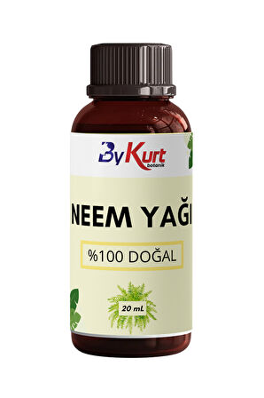 ByKurt %100 Saf Neem Yağı 20ML Doğal Böcek Kovucu Soğuk Sıkım Tesbih Ağacı Yağı