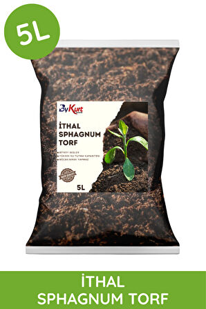 ByKurt 5L Premium Bitki Toprağı İthal Sphagnum TS1 Torf Sinek Böcek Yapmaz Toprak