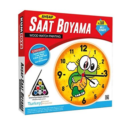 ByKurt Ahşap Saat Boyama Oyunu