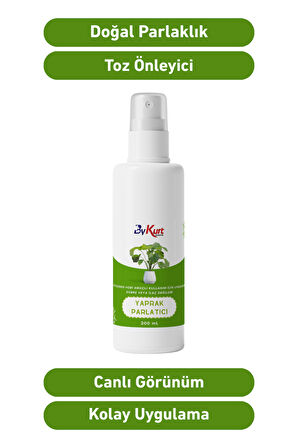 ByKurt Yaprak Parlatıcı 225ML Organik Sprey Böcek ve Sinek Önleyici Bitki Temizleyici