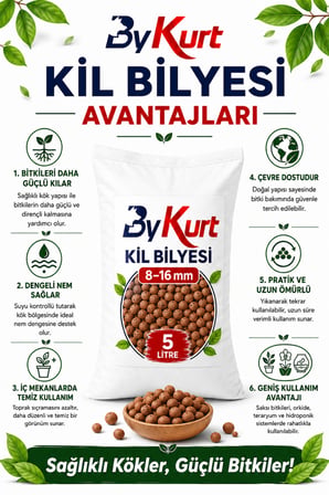 Kil Bilyesi 8-16 Mm Yıkanmış Kil Bilyesi 5 Litre