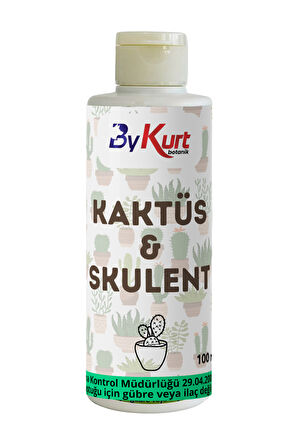 ByKurt Kaktüs & Sukulent Besini 100ML Yavru ve Çiçek Gelişimini Destekleyen Organik Besin