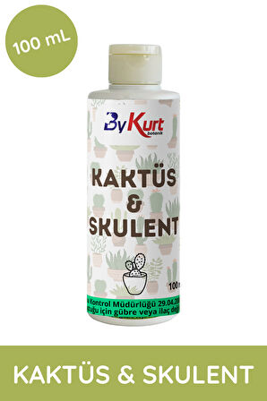 ByKurt Kaktüs & Sukulent Besini 100ML Yavru ve Çiçek Gelişimini Destekleyen Organik Besin