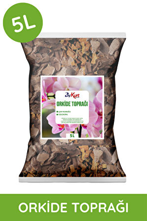 ByKurt 5L Orkide Toprağı İri Parçalı Çam Kabuğu & CocoCips Karışımı Elenmiş ve Temizlenmiş