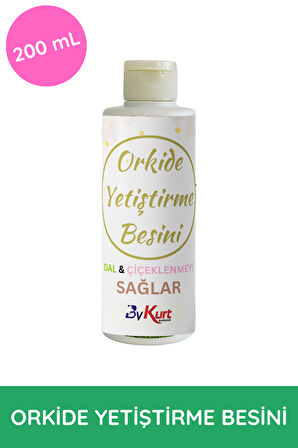 ByKurt Orkide Çiçeklenme ve Dal Gelişim Besini 200ML Güçlü Organik Takviye