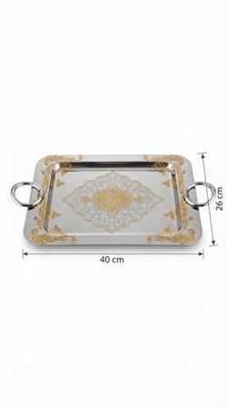 WİNTERBACH DİKDÖRT. METAL TEPSİ 40 X 26 CM - KÇK