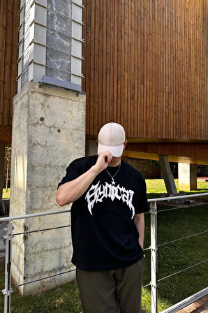 Taşlı Oversize Unisex T-Shirt
