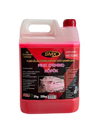 %50 Cilalı Pink Oto Şampuanı 5 LT