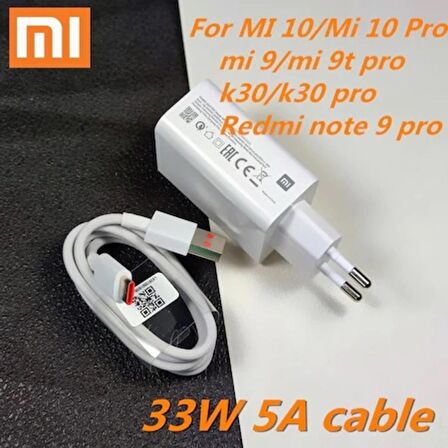 Xiaomi Turbo Şarj Aleti Mdy-11-Ez Type C 33W Note 10/10 Pro