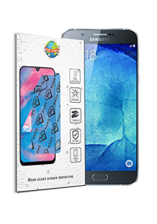 Samsung A8 Uyumlu Ekran Koruyucu Nano Esnek Micro Temperli Kırılmaz Cam Ekran Koruyucu