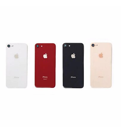 Senalstore Apple Uyumlu Iphone 8 Arka Pil Batarya Kapak Cam Kamera Lensli