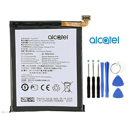 Alcatel Onetouch Shine Lite Pil Batarya Tlp024C1 ve Tamir Set