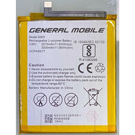 General Mobile Discovery Gm8 Batarya Pil