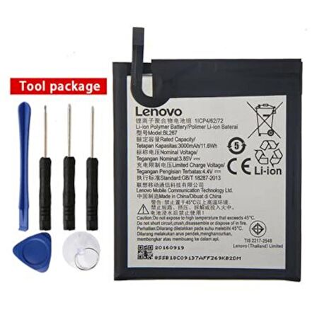 Lenovo K6 K33A48 Bl267 Batarya Pil + Tamir Seti