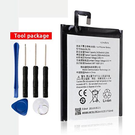 Lenovo Vibe S1 Bl250 Batarya Pil + Tamir Seti