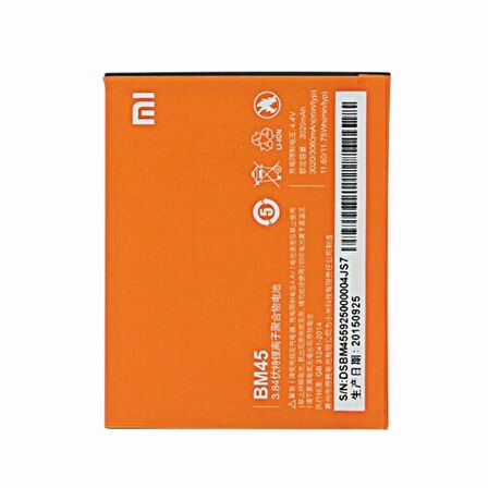 Xiaomi Redmi Note 2/Prime Pil Batarya Bm45