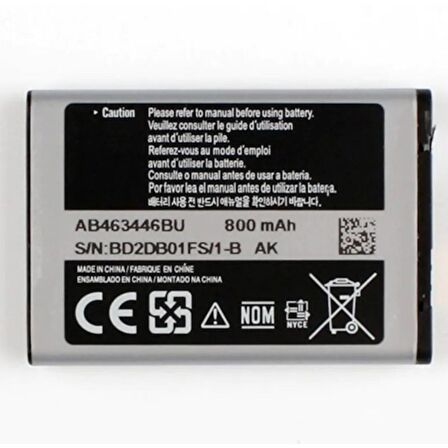 Samsung E1205 E1200 E1207 E250 E500 AB463446BU Pil Batarya