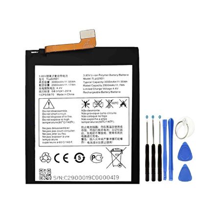 Alcatel 3X 2019 Pil Batarya Tlp29D1 5048Y ve Tamir Seti 3000 Ma